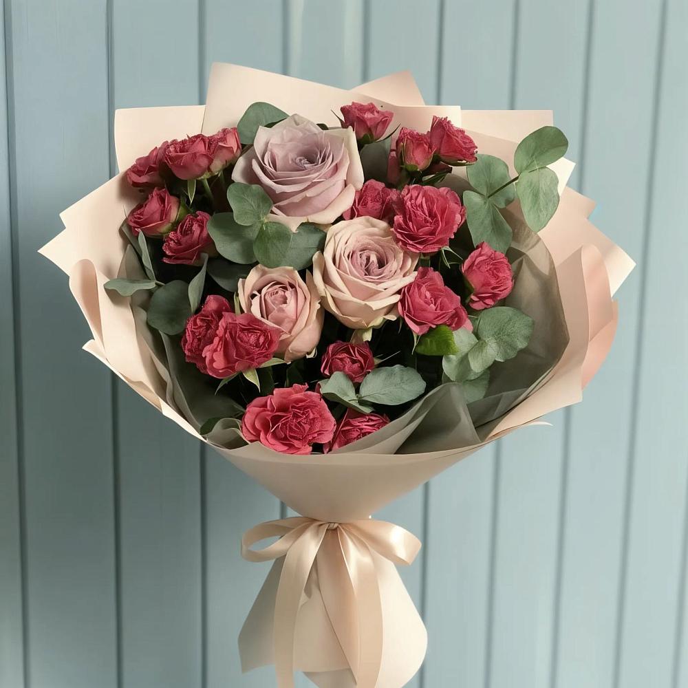 Букет цветов из: Гвоздики и Розы в Мотыгино