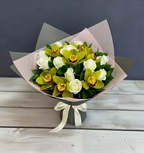 Букет цветов из:  Орхидеи и Розы в Мотыгино