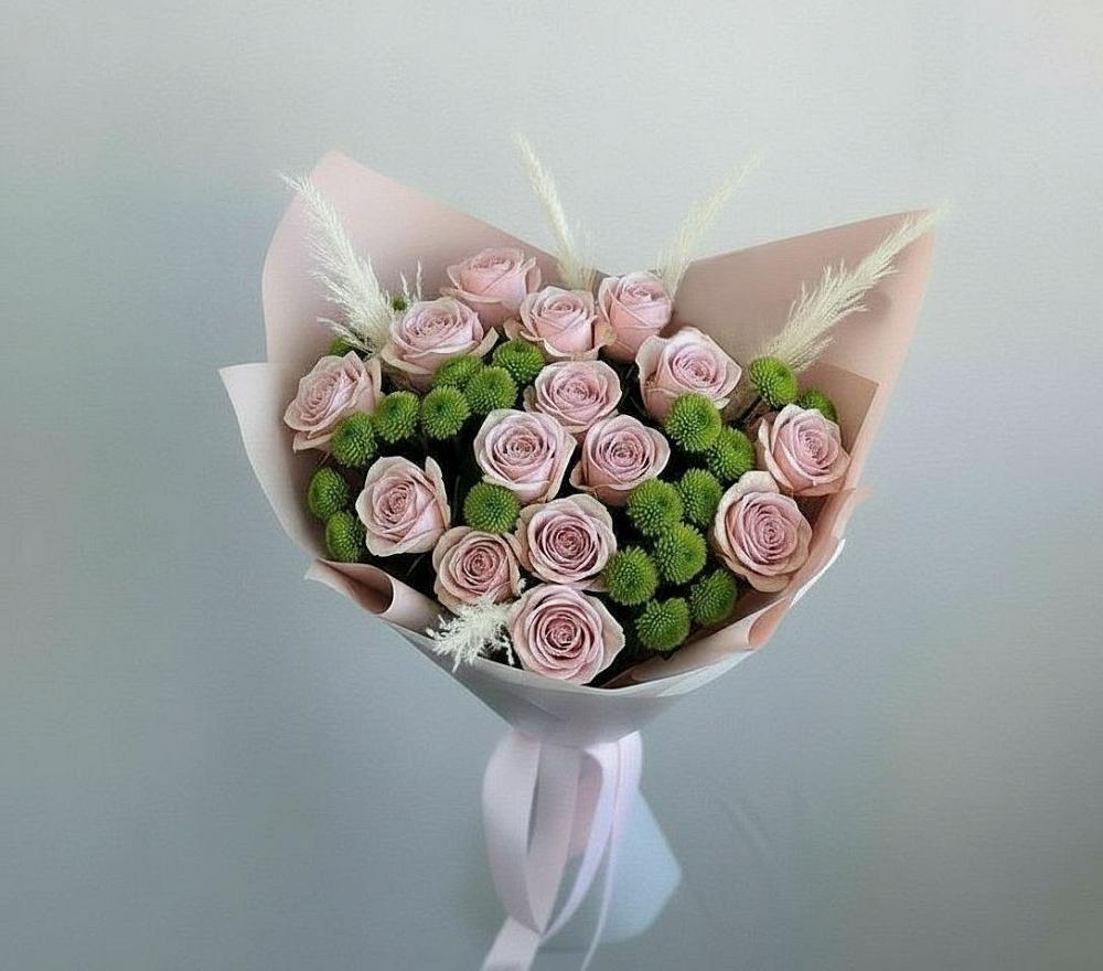 Букет цветов из: Розы и Хризантемы в Мотыгино