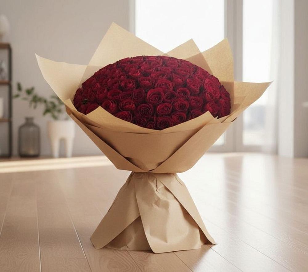 Букет 101 Красная роза в Мотыгино