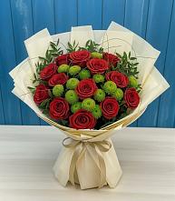 Букет цветов из:  Розы и Хризантемы в Мотыгино