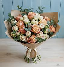 Букет цветов из:  Альстромерии и Розы #REPLACE_PRED# Мотыгино